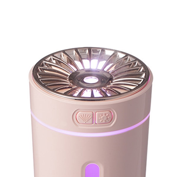 Luftfukter for bil 300 ml Kapasitet Fargerik nattlampe Mini USB Bærbar eterisk oljespreder for hjemmekontor Rosa