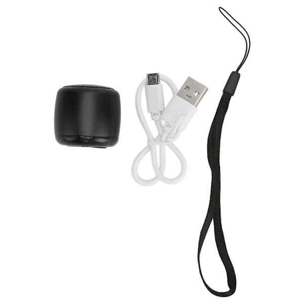 Mini Bluetooth Høyttaler Kraftig Subwoofer USB Oppladbar Metall Bærbar Trådløs Høyttaler for Telefon Nettbrett PC Svart