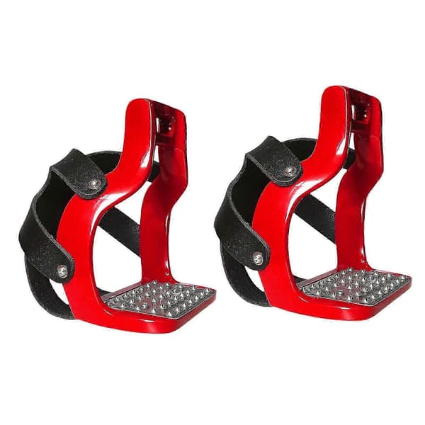 2x Ridestigbøyler, Salstigbøyler, Profesjonelle Aluminium Engelske Red