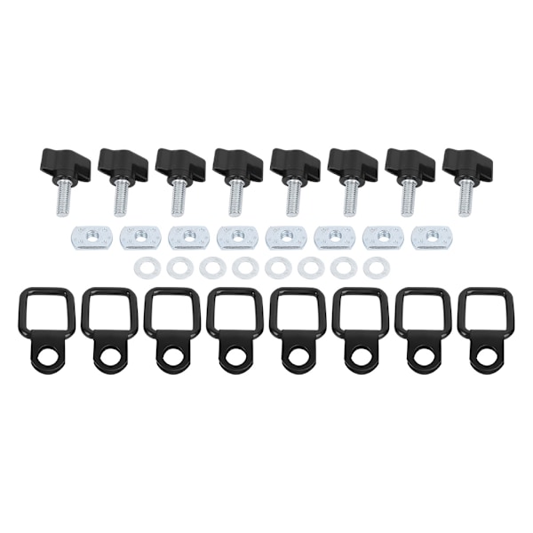 Hard Top Hurtigfjerning Festesett Tommelskrue Mutter TieDown DRing Passer for Jeep M10 M8
