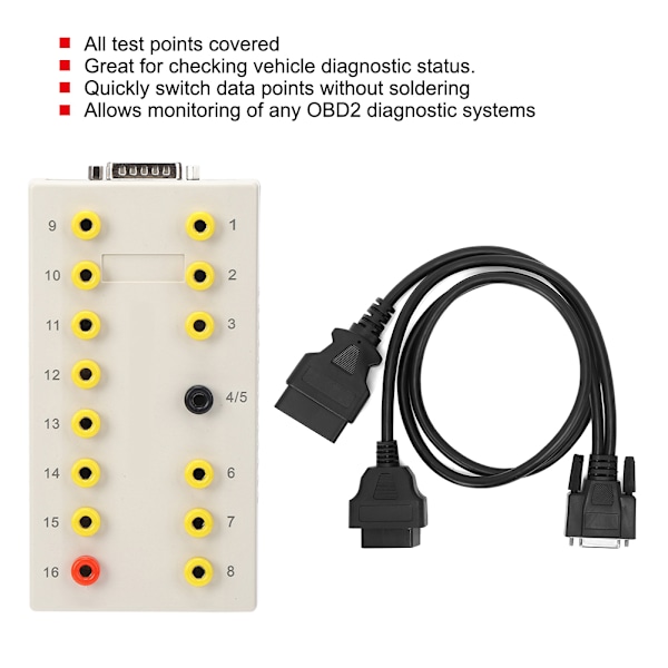 Bildiagnostikverktyg OBD2 Pin Out Box Professionell Auto Fault Tester Detector