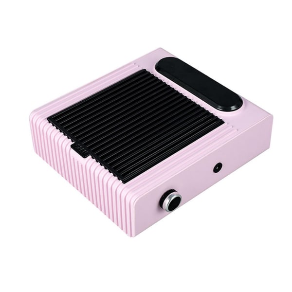 Nail Art Dammsugare Reglerbar hastighet 80W Avtagbar filterpatron Lågt ljud ABS-material Nageldammsamlare Vakuum Rosa EU Plug++/