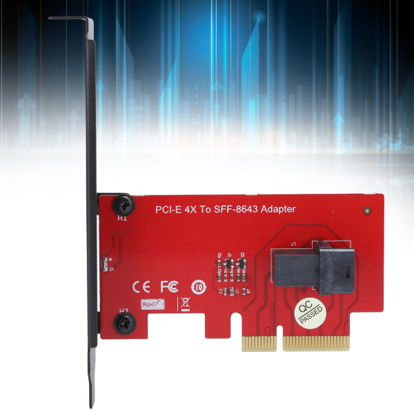 TIMH SFF-8643 til PCI-E 4X adapterkortkonverter med 1 Mini-SAS HD 36-pins hunnkontakt
