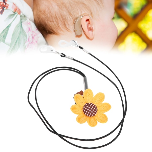 TIMH Blomstermønster Høreapparat Clip Sødt bærbart høreapparat Hårklemme Nøglebåndstilbehør