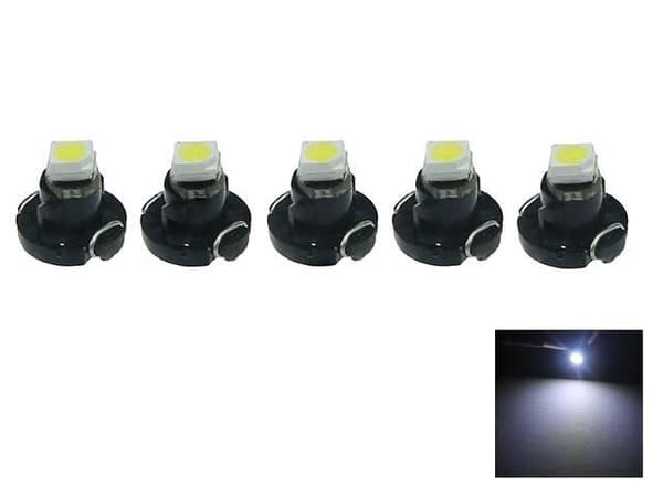 T4.2 T4 Neo Wedge 5-pack med vit led-chip instrumentbelysning 1 1 White 6000k 5-pack
