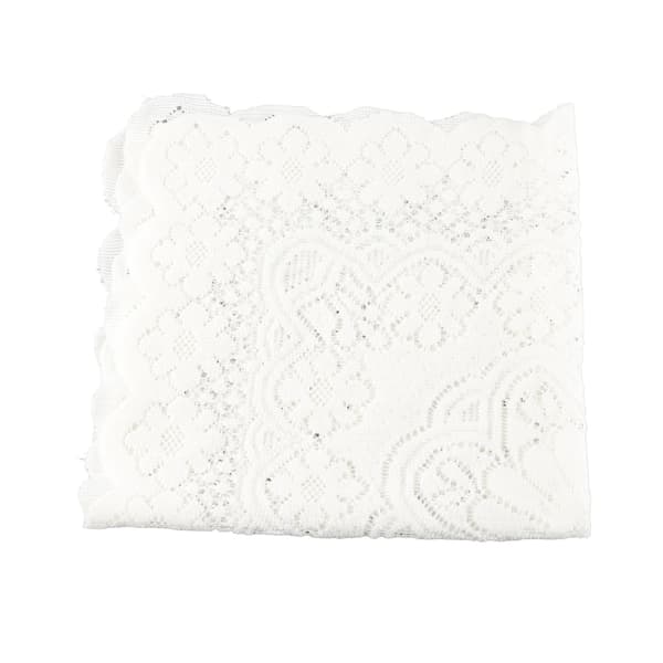 【BEMS】Lace Tablecloth Hollow Pattern Soft Comfortable Simple Lace Decorative Background Cloth Compatible with Home Cafe White Lace 60x60cm