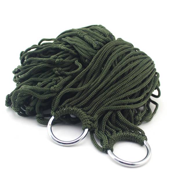 Udendørs Nylon Nettovæv Hammock Behagelig Hængende Seng til Udendørs Camping