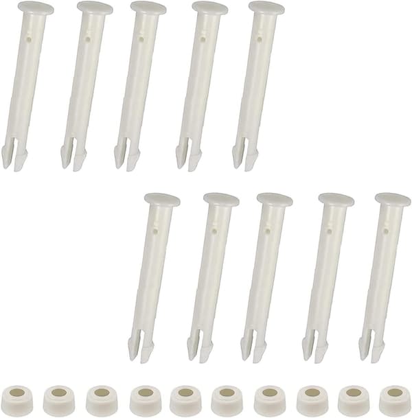 10-pack plastpinnar och gummipackningar för pool – Ersättningskoppling för ram- och Intex-pooler (7 cm)