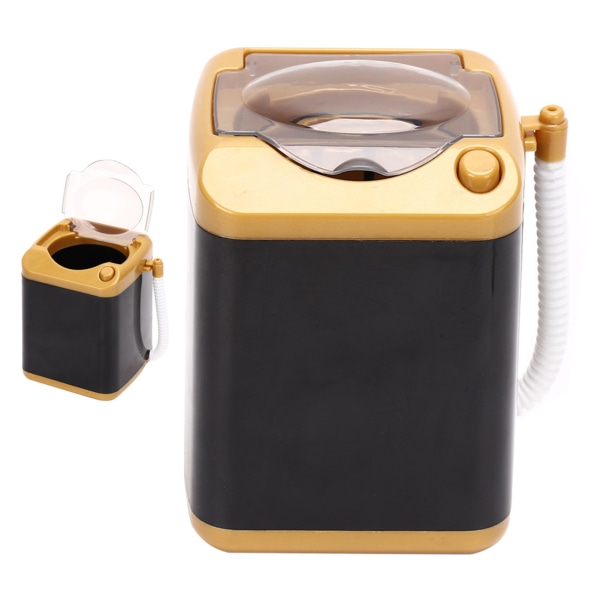 TIMH elektrisk minitvättmaskin Rengöringsmaskin för kosmetiska verktyg Barn leksakspresent (guld)