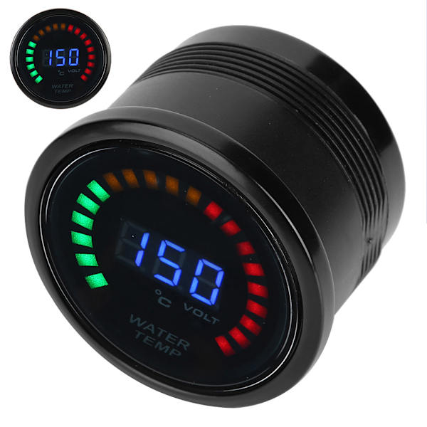 Digital LED Bil Vattentemperaturmätare med Sensor 52mm 20-150 °C för 12V Bil