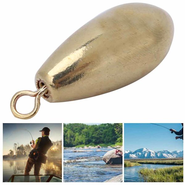 5 stk/pose Outdoor Fiske Kobber Sinker Vekt Fiskeutstyr Tilbehør (5g)