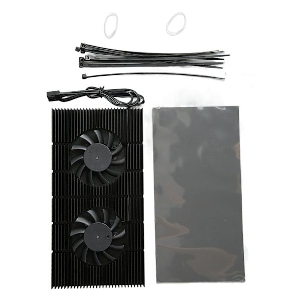 GPU Bakplåtskylare Aluminiumlegering Snabb Kylfläns 4 Pin Bakplans Minneskylare för RTX3090 3080 3070