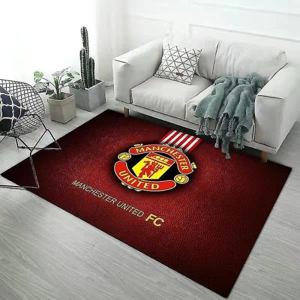 Manchester Football Team Matta Logoområde Matta Halkfria golvmattor Dörrmattor Manchester United Matta för inomhus och utomhus sovrum 60x90cm