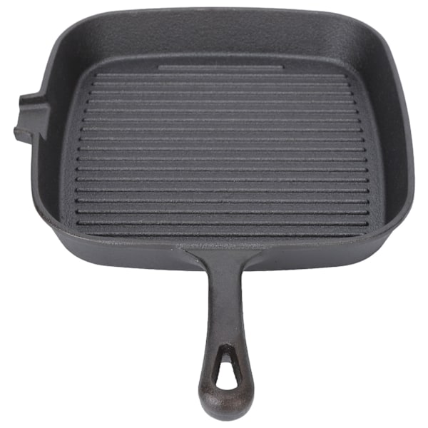 Tarttumaton Grill-pannu Lämpöä Kestävällä Kahvalla - Nopea Lämpöjohtavuus Rautajuova - Täydellinen Pihvien Paistamiseen Kotikäyttöön (22cm)