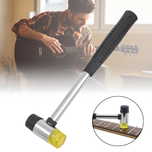 Guitar Fret Hammer liukumista estävä monitoiminen kaksipäinen kumi, muovinen tee-se-itse-käsityökalu//+