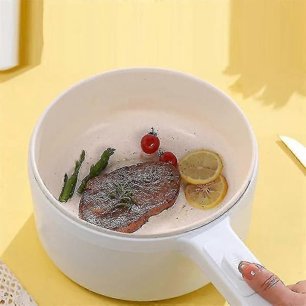 2L multifunksjonell elektrisk komfyr, non-stick panne, steking, gryte, koking Valkoinen