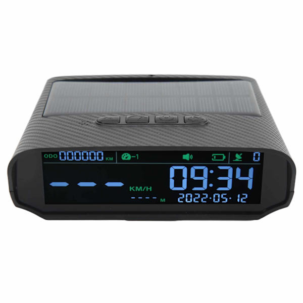 Car Smart HUD Display GPS Hastighedsmåler Overhastighedsadvarsel LCD-skærm Kulfiber Style Universal til køretøjer