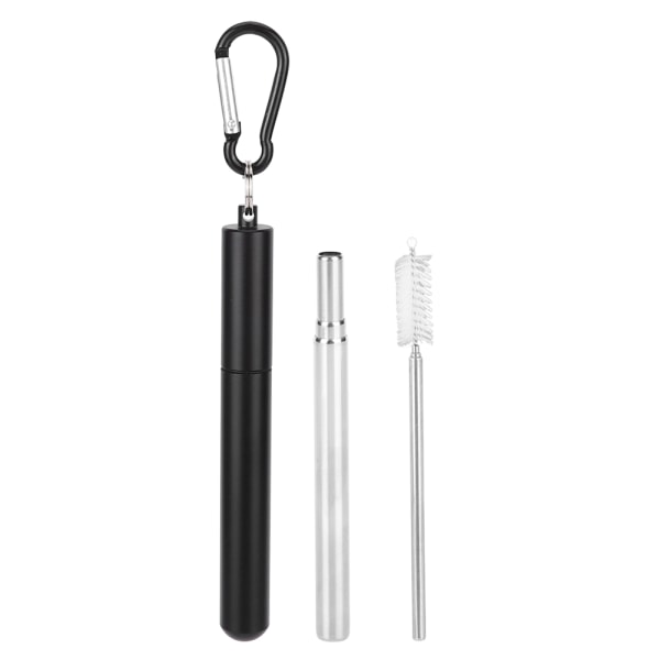 Stainless Steel Telescopic Reusable Straw for Coffee, Milk, and Tea Drinking