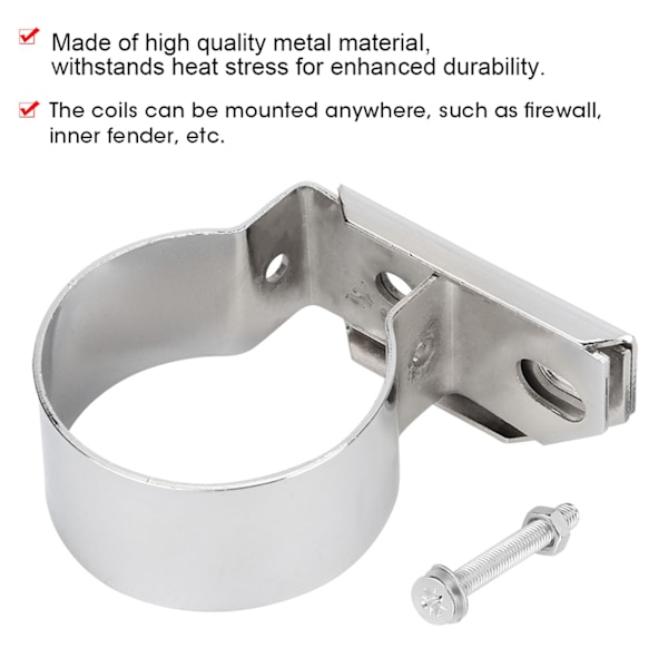 Metallfäste för tändspolar, passar Ford Mustang F150 (förkromad silver)
