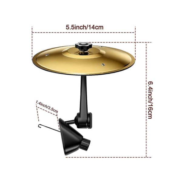 Bilbækken tromle luftventil Nem installation Mini trommecymbal Gold