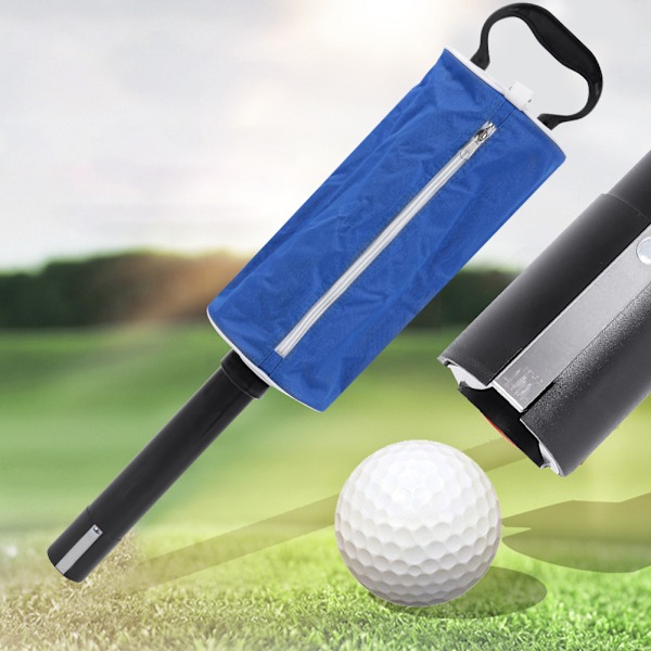 Bærbar Golfballplukker Oppsamlingspose Lomme Skoppe Enhet Oppbevaringspose (blå)