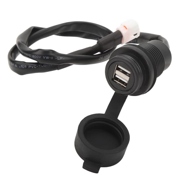 Dubbla USB-laddare Plug Socket Adapter Motorcykel USB Power Socket Modifiering Kompatibel med MT‑07 MT‑ 09 2018 till 2020