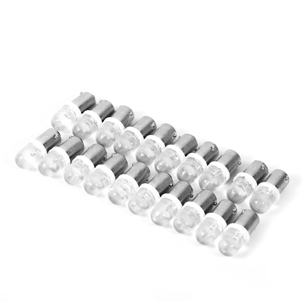 20 st T11 T4W BA9S H6W 1895 Konvex 1LED Bil LED Vit Instrumentbräda Ljuslampa