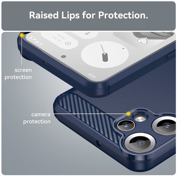 【BEMS】Nothing CMF Phone 2 Pro Armor Carbon Cover - Flere farver Blå blue