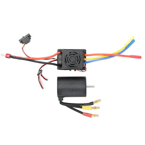 3650 Vanntett 3900KV Børsteløs Motor 60A Børsteløs ESC Delsett for 1/10 RC Bil