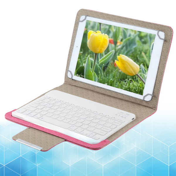 TIMH 10in KeyboardPU Læder Taske W Stand Bluetooth Tablet Kæmpe skærm Mobiltelefon