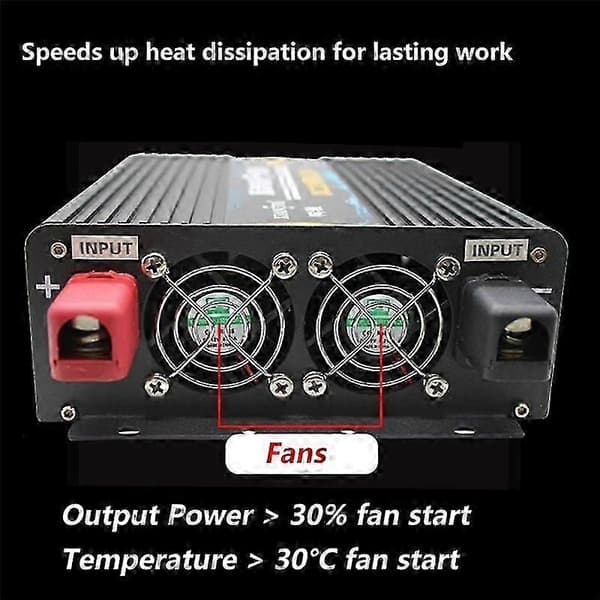 12V til 24V DC 60 Ampere Power Booster Step-Up DC DC-konverter 12 Volt til 24 Volt-konverter Kompatibel med bil Musta
