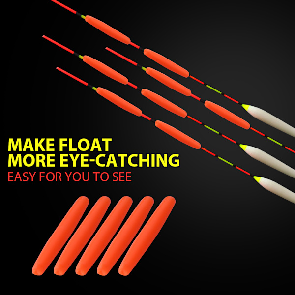 100 stk Holdbare Tåreformede Indikator Fiskeflydere Bobber Tackle Tilbehør (Orange M)