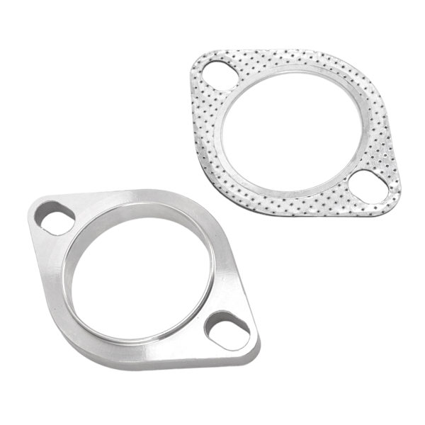 【BEMS】2 STK 2 Bolt 2,5-tommers eksosflens tilkoblingssett rustfritt stål Universal Kompatibel med eksosrør Catback Headers
