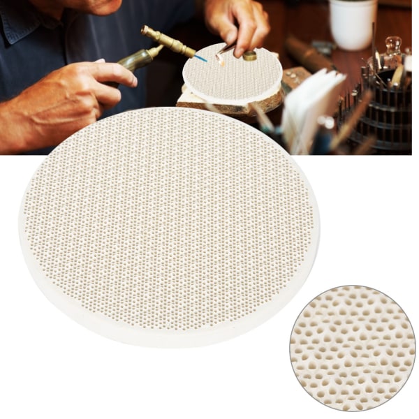 Rund honeycomb board varmebestandig smykkefremstilling Lodning Svejseblok Firebrick/