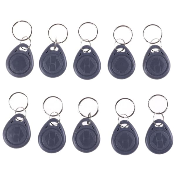 10 stk T5577 Duplikeringstag Kopi 125kHz RFID-tag Nøglering Grå One Size[BEMS]