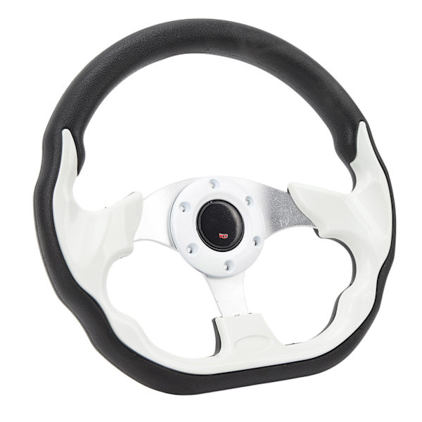 12,5 Tums Golfvagnsratt Universal 6 Hål Rattbyte för E‑Z‑GO TXT &amp; RXV Vit