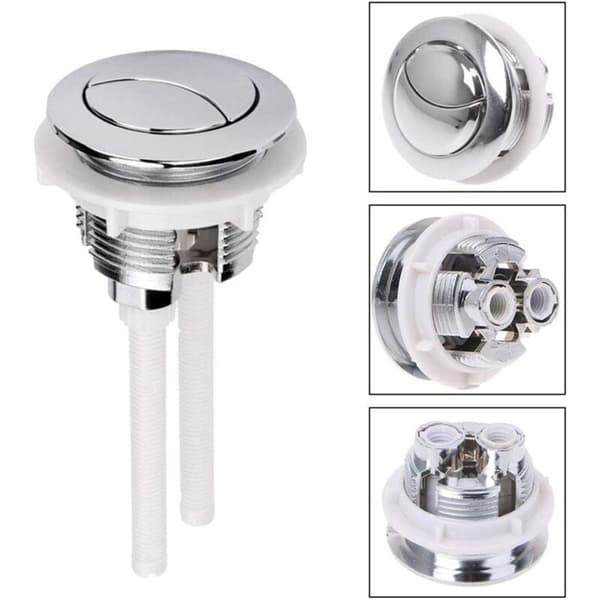 【BEMS】Dobbel spyletoalett trykknapp 38mm standard krom sølv P