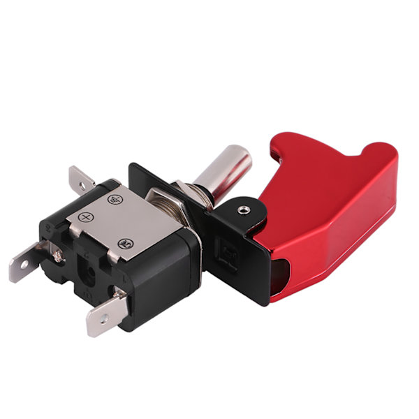 12V 20A Racing Bil Rød Dæksel LED Lys SPST Toggle Rocker Tændingskontakt Kontrol Til/Fra