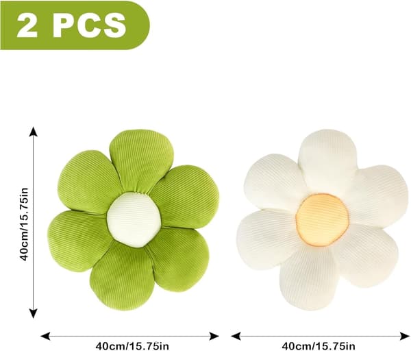 Blomsterpude, 40 cm blomsterformet sædepude, gulvmåtte sædepuder til sofa, hjem, sofa og bil