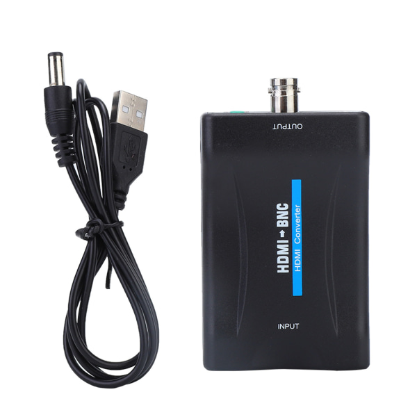 HDMI till BNC kompositvideo och 3,5 mm Audio Signal Converter Adapter 480i 576i Stöd för NTSC / PAL++