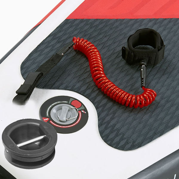 2 stk Surf Leash Plug Surfbræt Longboard Shortboard Paddle Board Fodtov Kop Professionelle Tilbehør Sort