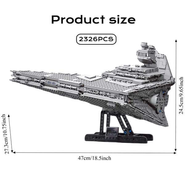 2326 Pieces Imperial Star Destroyer Building Block Set Very Difficult, Perfect for Home Decor ABS ABS TGL-T2047