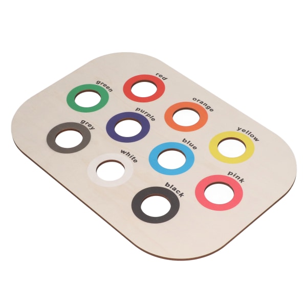Träbricka Brädspel Sensorisk leksak Finmotorisk träning Färgmatchande sorteringstavla för Alzheimers demens ++/