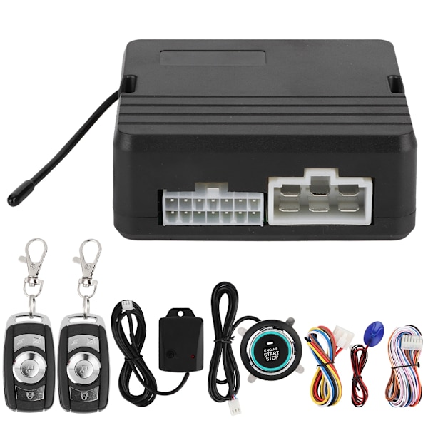 En-knaps motorstart Bilvibrationsalarmsystem Tænding Push & Fjernbetjening 12 V (Nummer 2)