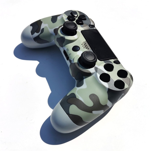 BE-Trådlös Bluetooth spelkontroll för PS4, sexaxligt gyroskop - kamouflagegrå