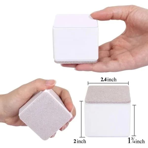 【BEMS】4 pcs white furniture risers self-adhesive bed legs rectangle height 5 cm