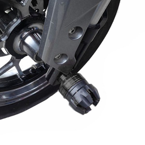 1 par motorcykel framgaffelkopp Aluminiumlegering Fallskydd Hjul Krockskyddskopp för modifiering Gul