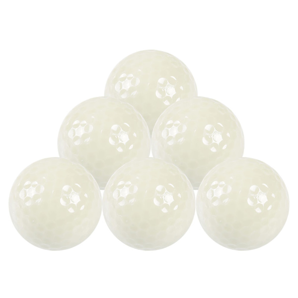 6 kpl Yögolfpalloja Luminoiva Fluoresoiva Golfpalloja Pitkäkestoinen Kirkas Hohtava Pimeässä