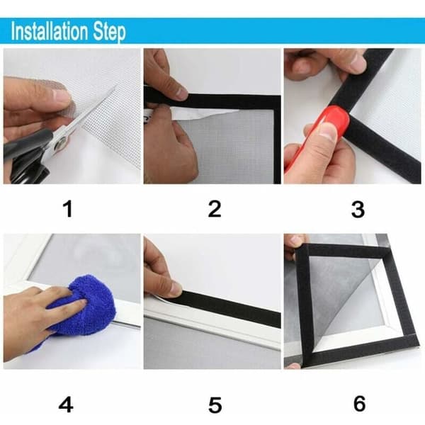 Cat Net with Self-Adhesive Tape, Compatible with Balcony Window Mosquito Net (1.2 x 1.5M) H~