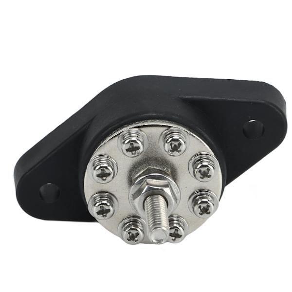 1/4in Svart M6 Enkel Bolt Strømfordelingsterminal 12V 48V Batterikoblingspost Samleskinneblokk Bolt for biler Bobiler Skip Lastebiler